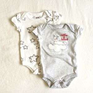 ellen degeneres 2-pack neutral newborn bodysuit diaper shirt bundle unisex baby